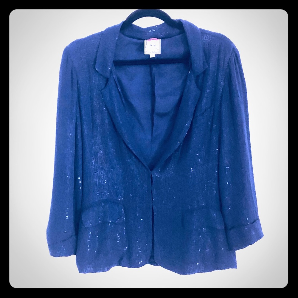 Vintage/ Handmade/ Italian Made/ Navy Blue Blazer